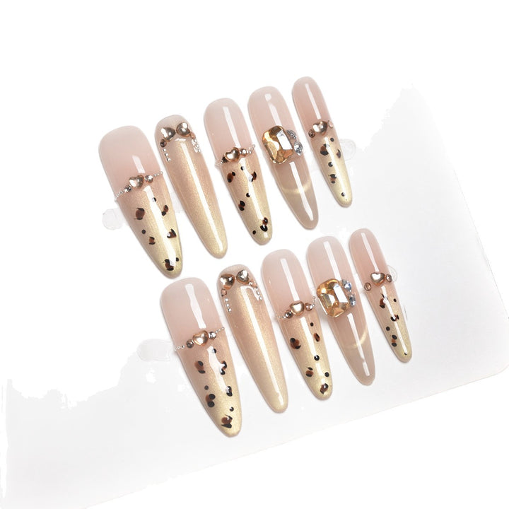 Decorative Crystal-Embellished Press-On Nails Kalsten