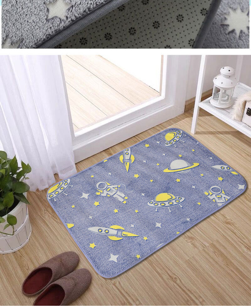 Star-Patterned Plush Bath Mat Kalsten