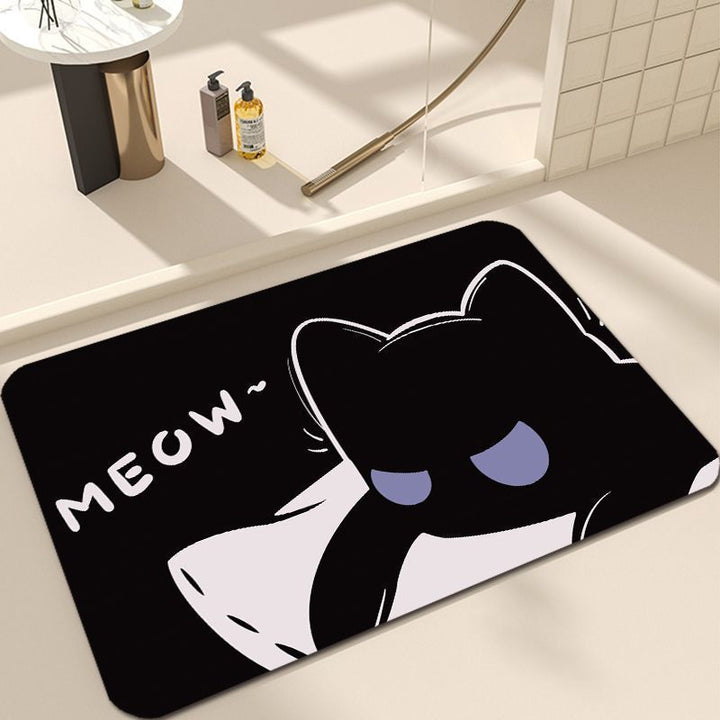 Cute Cat Design Bath Mat Kalsten