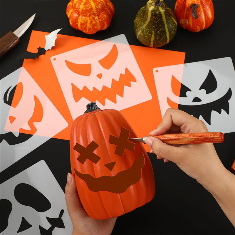 Versatile Halloween Pumpkin Stencil Set