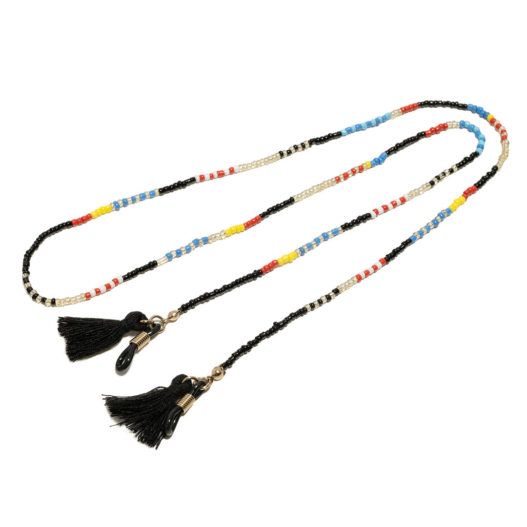 Beaded Eyewear Chain with Tassel Attachments Kalsten