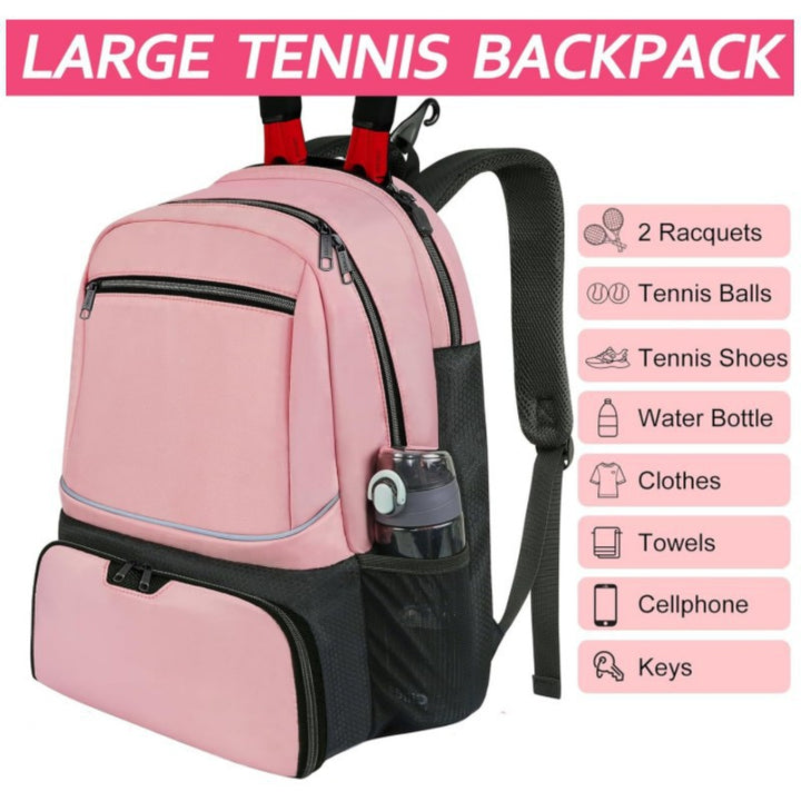 Sports backpack with shoe compartment and water bottle holder Kalsten