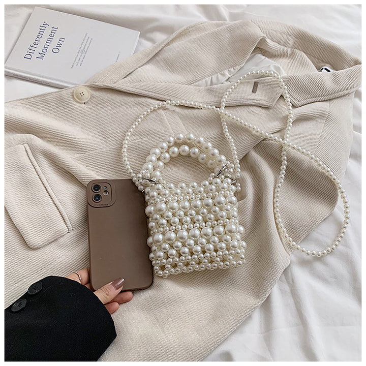 Pearl-Embellished Handbag