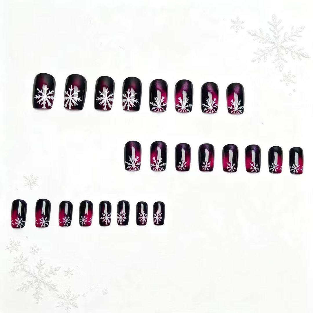 Artificial nails with festive snowflake design Kalsten