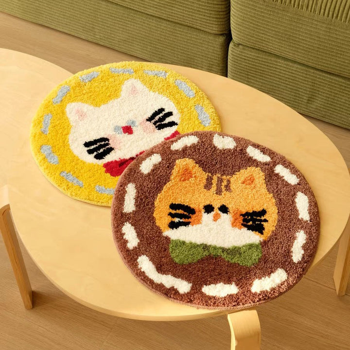 Cute Cat Face Plush Area Rug Kalsten