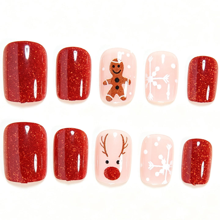 Festive Themed Press-On Nail Art Set Kalsten