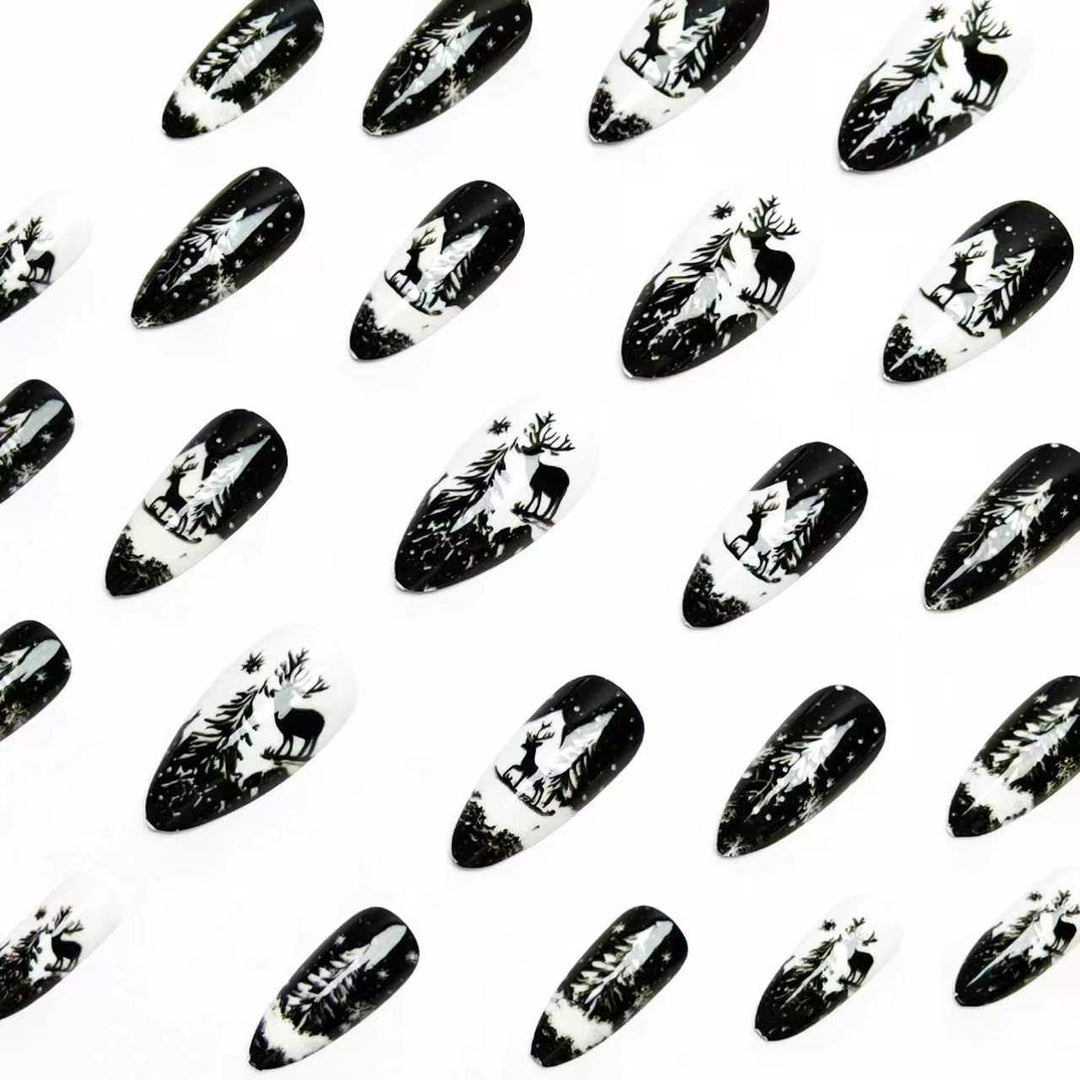 Elegant Artificial Nails in Christmas Design Kalsten