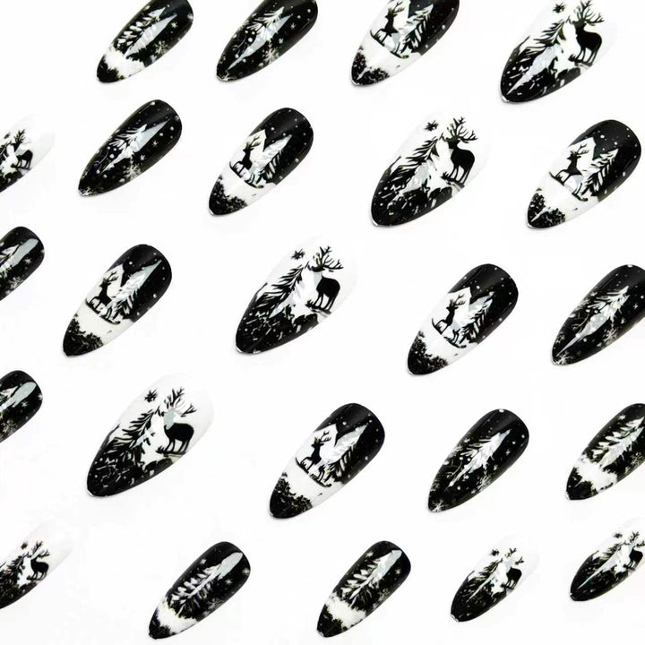 Elegant Artificial Nails in Christmas Design Kalsten