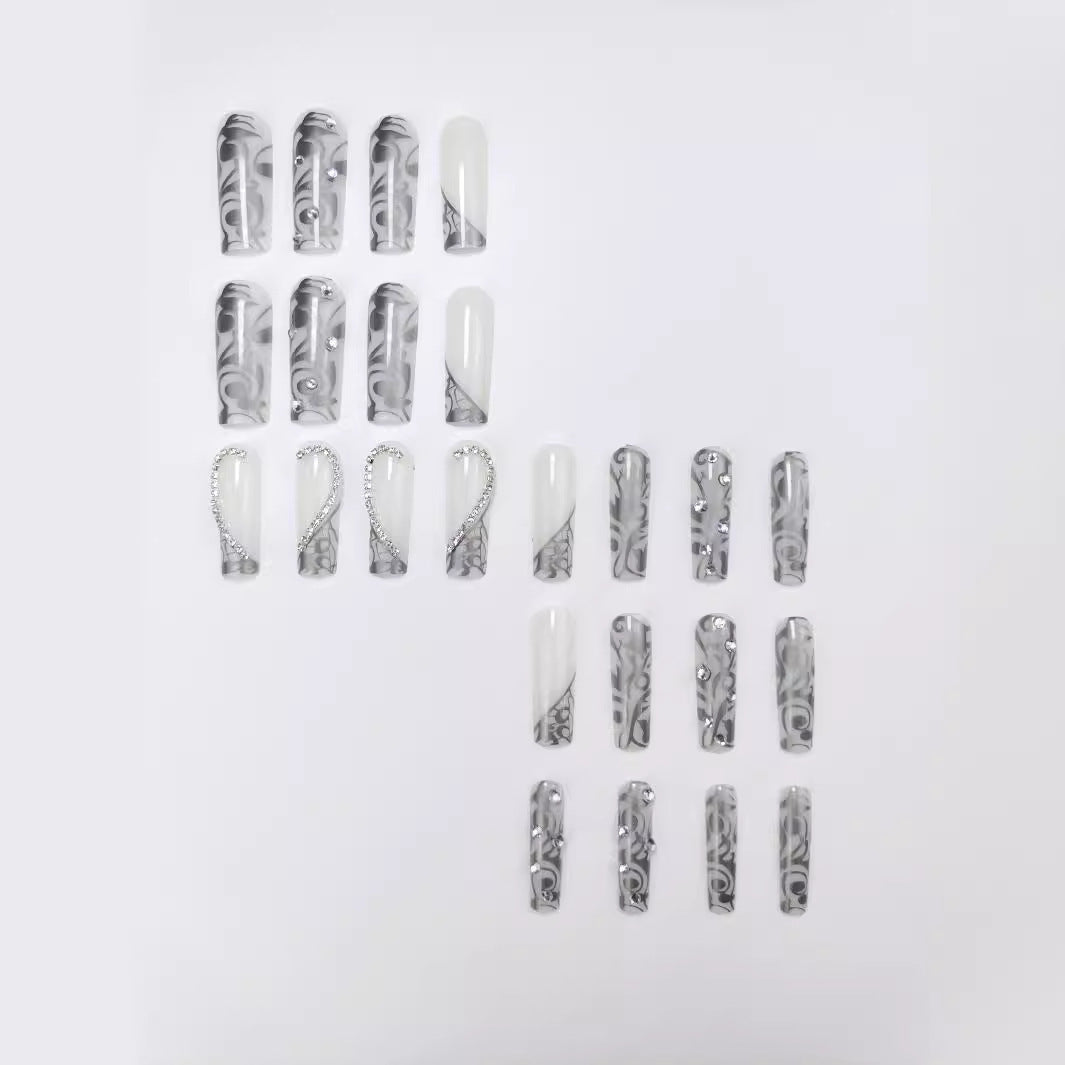 Artificial nails with modern night motif Kalsten