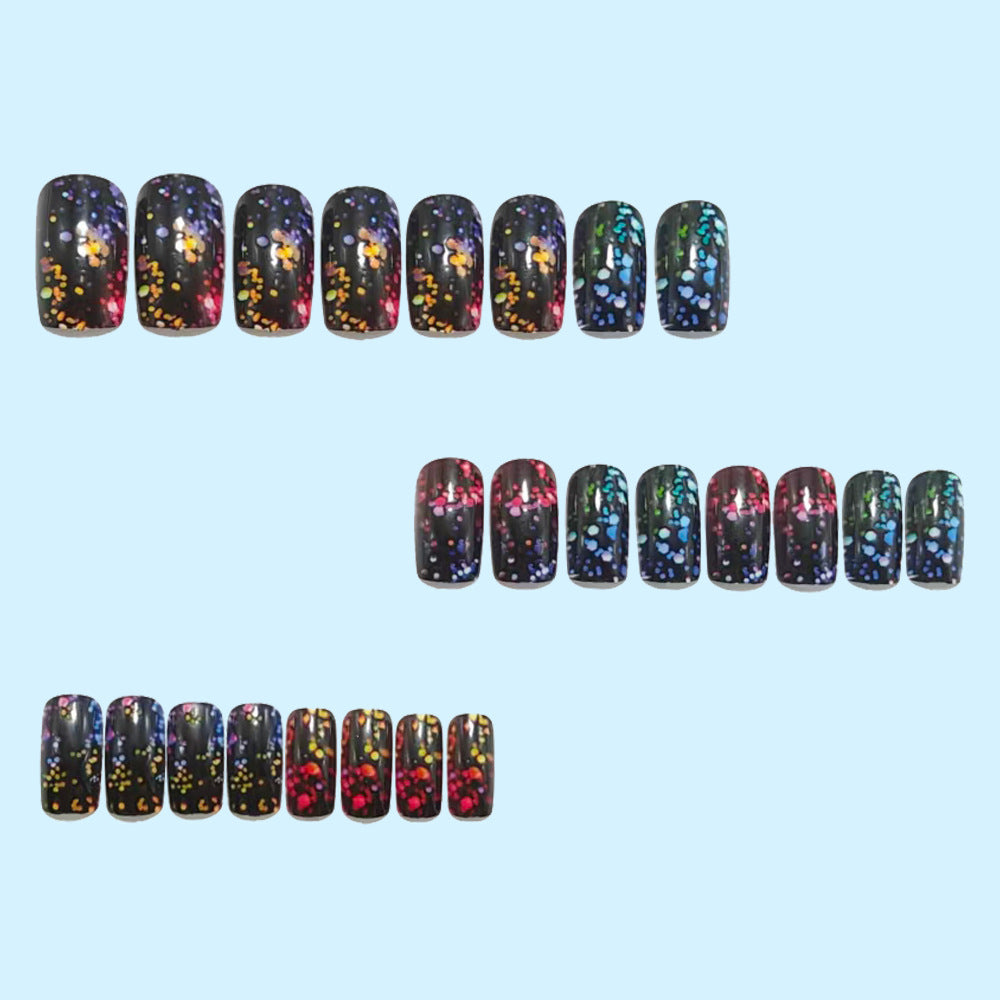 Artificial nails with sparkling glitter effect Kalsten