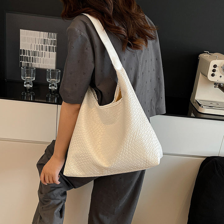 Sleek Textured Leather Hobo Handbag Kalsten