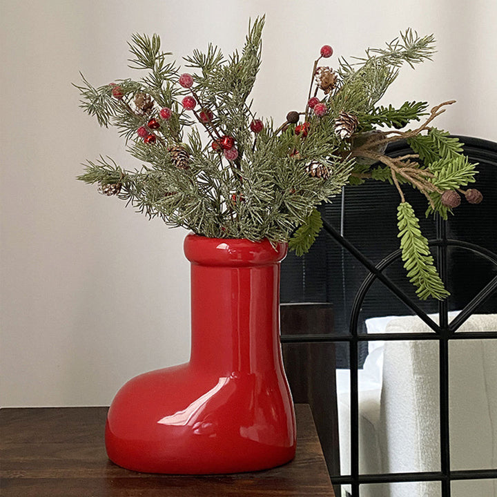 Decorative Boat-Shaped Ceramic Vase
