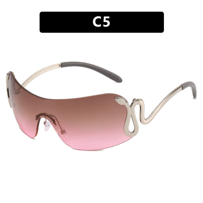 Ladies futuristic sports sunglasses with playful design Kalsten