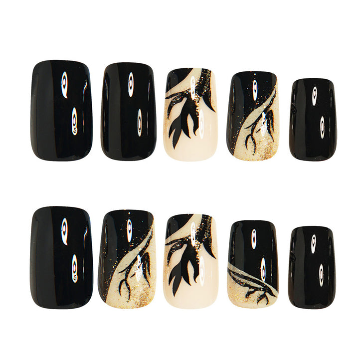 Glamorous Artistic Press-On Nails with Elegant Design Kalsten