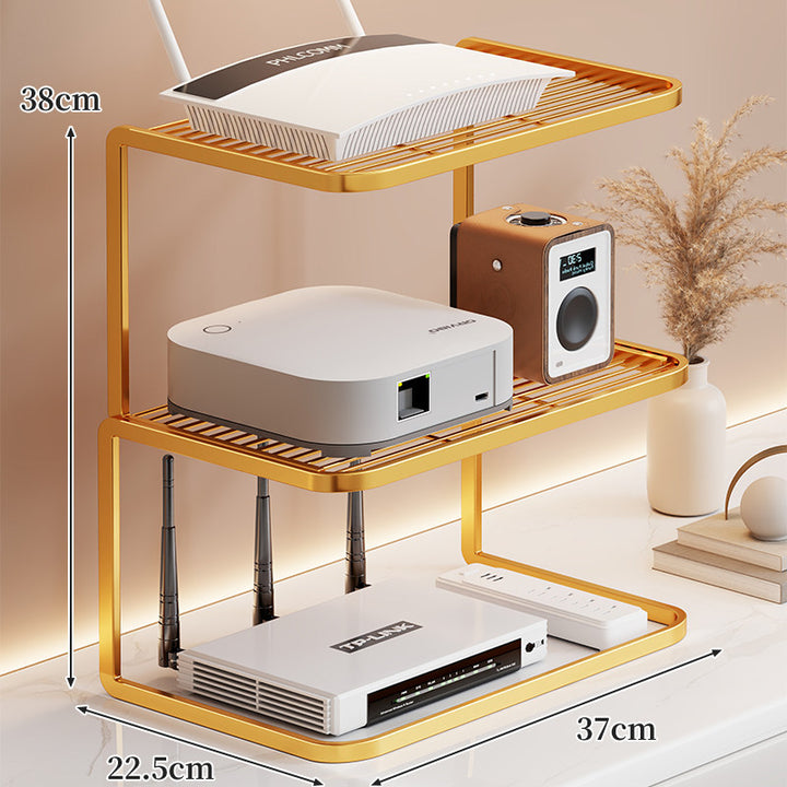 Ventilated Desktop Router and Modem Stand Organizer