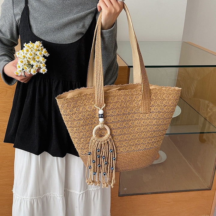 Decorative Woven Tote Bag