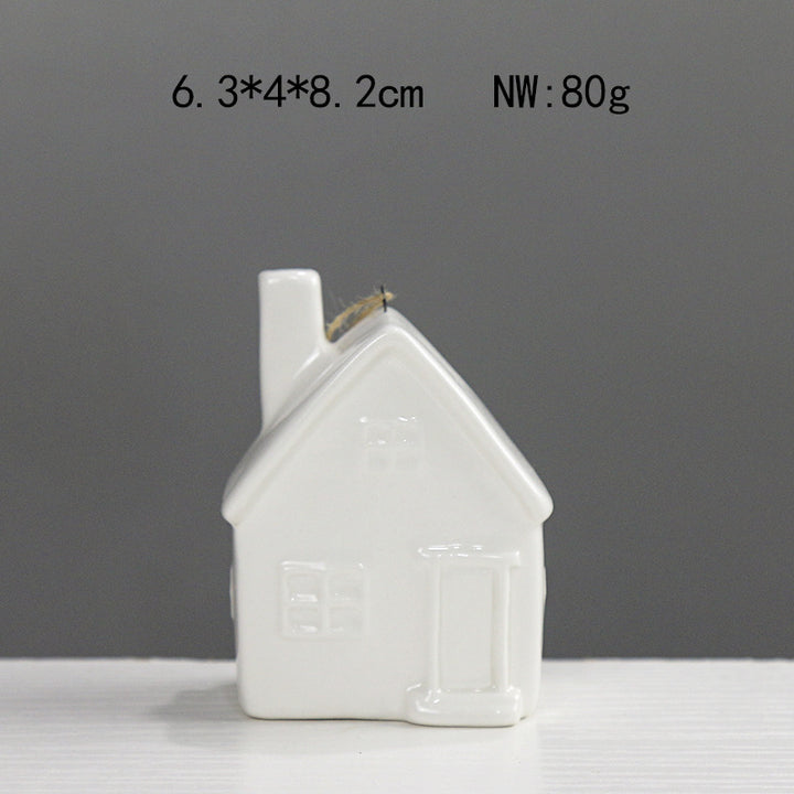 Decorative Ceramic House Figurine Kalsten