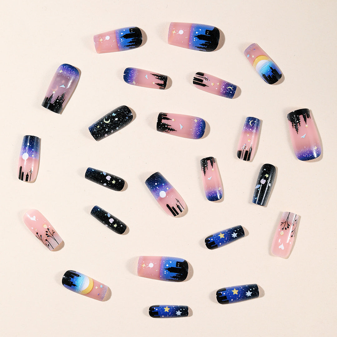 Celestial Themed Nail Art Design Kalsten