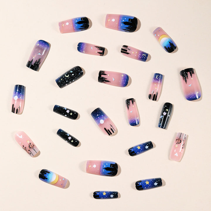 Celestial Themed Nail Art Design Kalsten