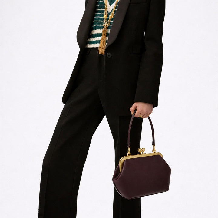Crocodile Patterned Evening Handbag
