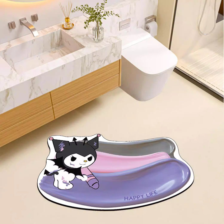 Cute Cartoon-Themed Bathroom Bath Mat