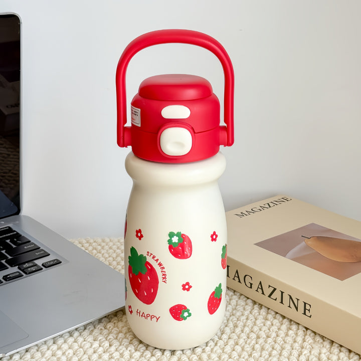 Ladies Insulated Drinking Bottle with Cheerful Strawberry Design Kalsten