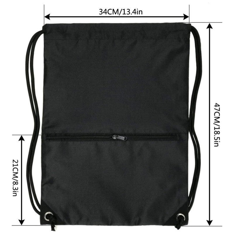 Sporty drawstring bag with zippered pockets Kalsten