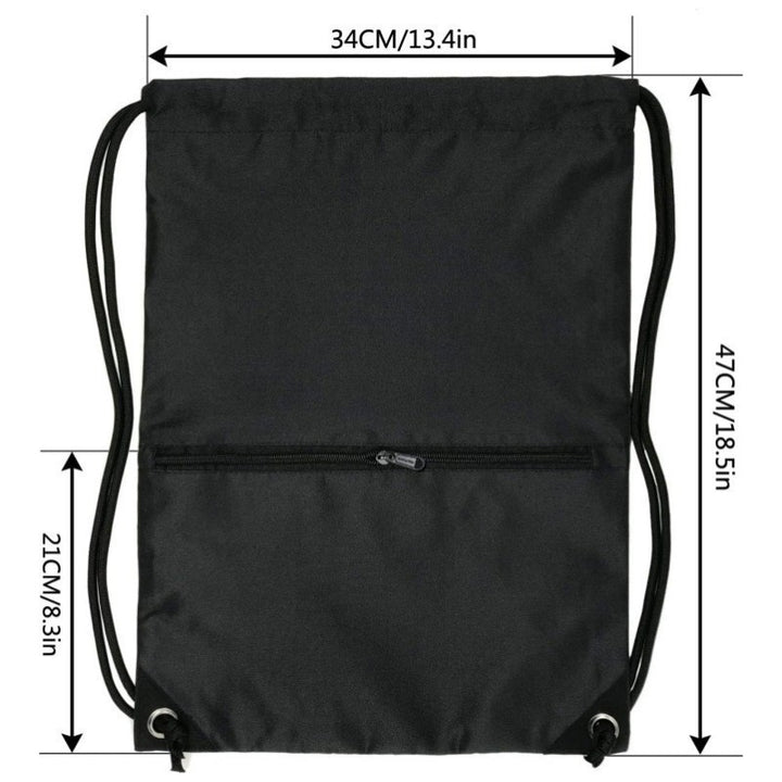 Sporty drawstring bag with zippered pockets Kalsten