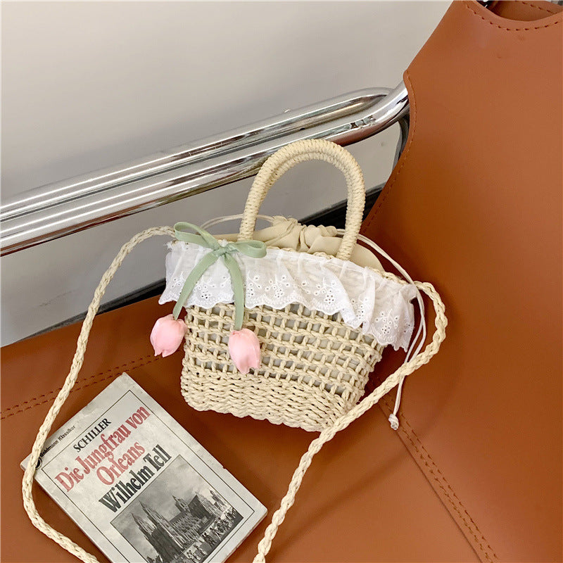 Woven Straw Tote Bag