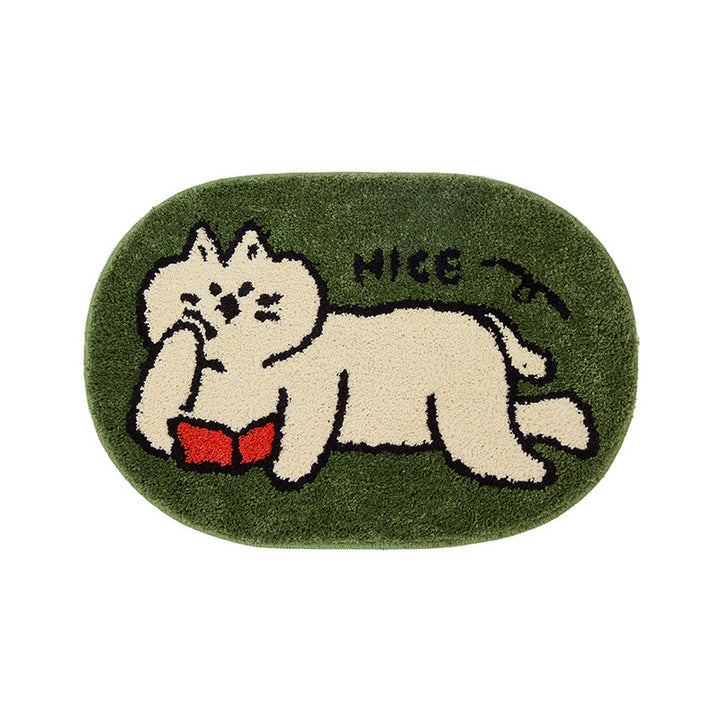 Plush Cat-Themed Area Rug
