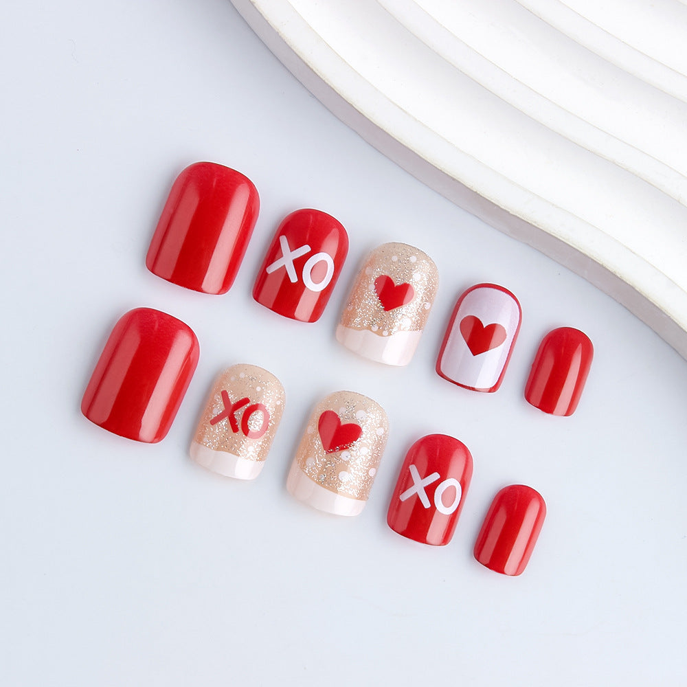 Romantic Heart-themed Nail Art Set Kalsten
