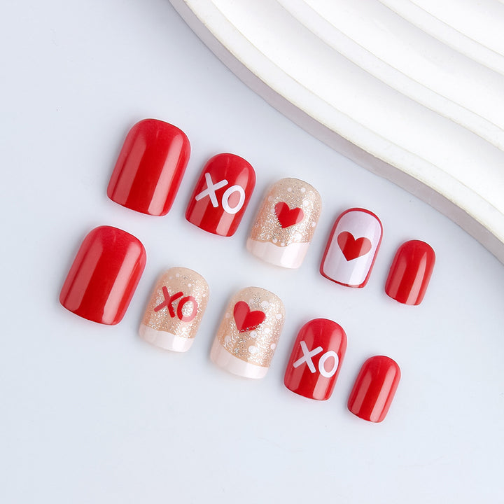 Romantic Heart-themed Nail Art Set Kalsten