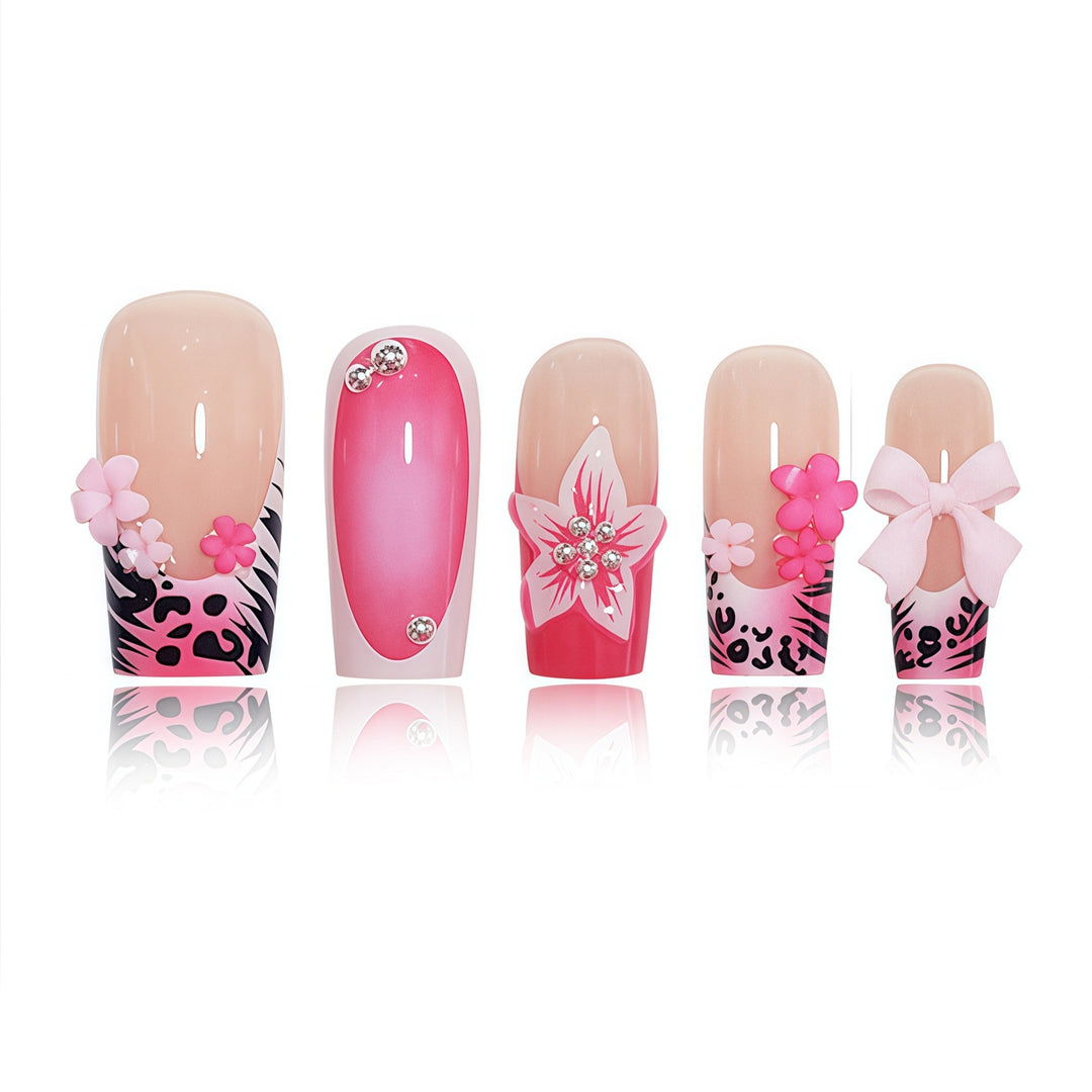 Decorative Floral Nail Art Extensions Kalsten