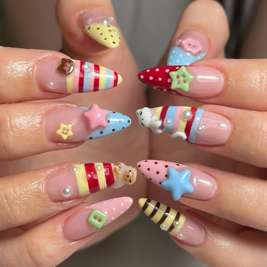 Whimsical Cartoon-Inspired 3D Nail Art Extensions Kalsten
