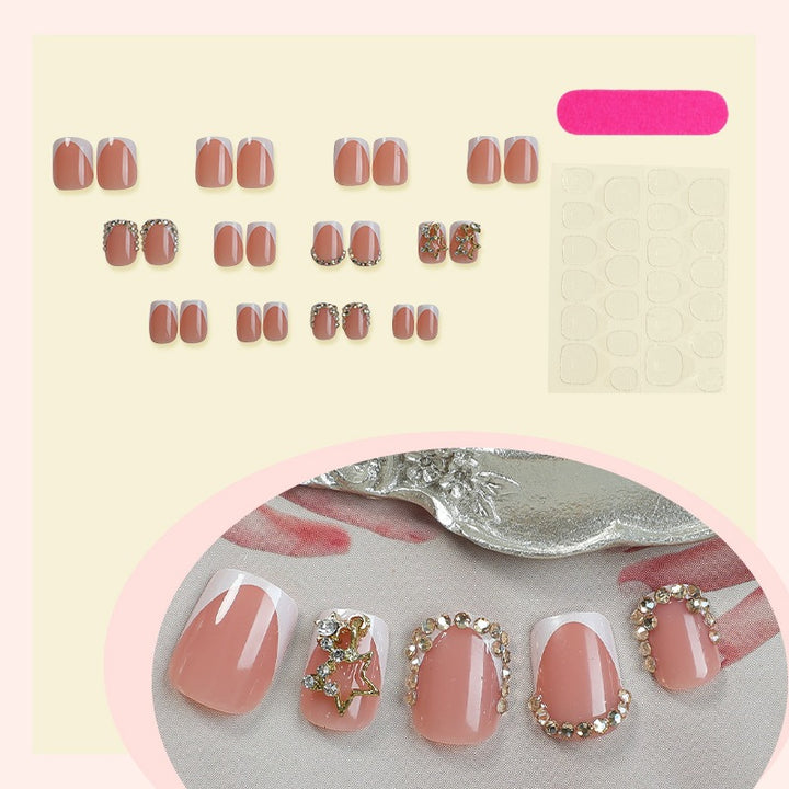 Nail art set with luxurious glitter and floral decorations Kalsten