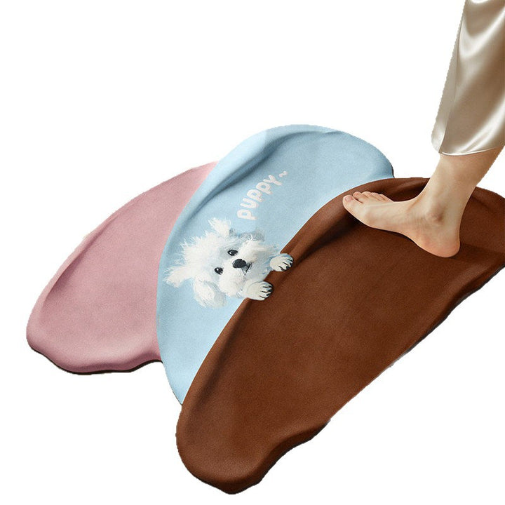 Playful Rainbow-Themed Bath Mat Kalsten