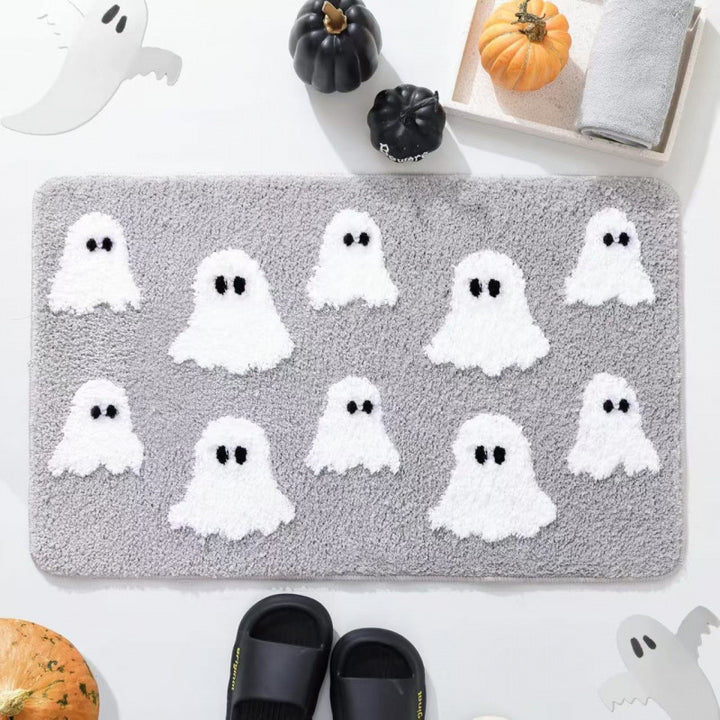 Playful Ghost-Themed Bath Mat