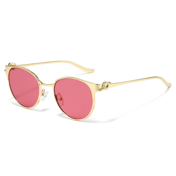 Elegant Cat-Eye Sunglasses with Decorative Gold Accents Kalsten