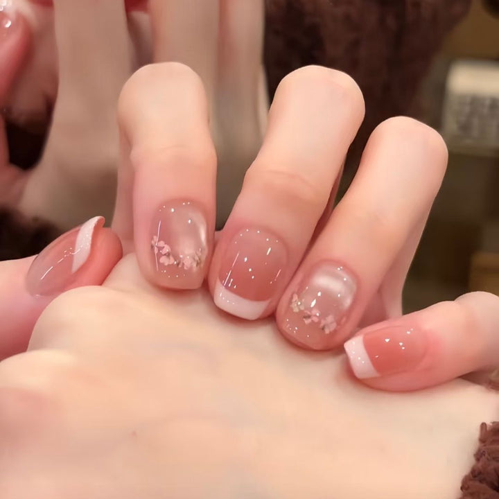 Elegant French Tip Press-On Nail Set Kalsten