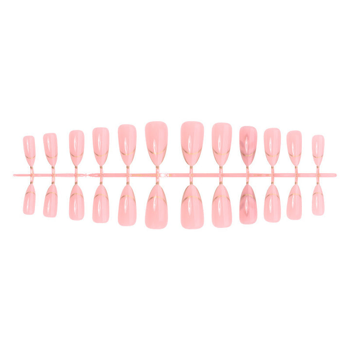 Artificial nail set with elegant gold accent Kalsten