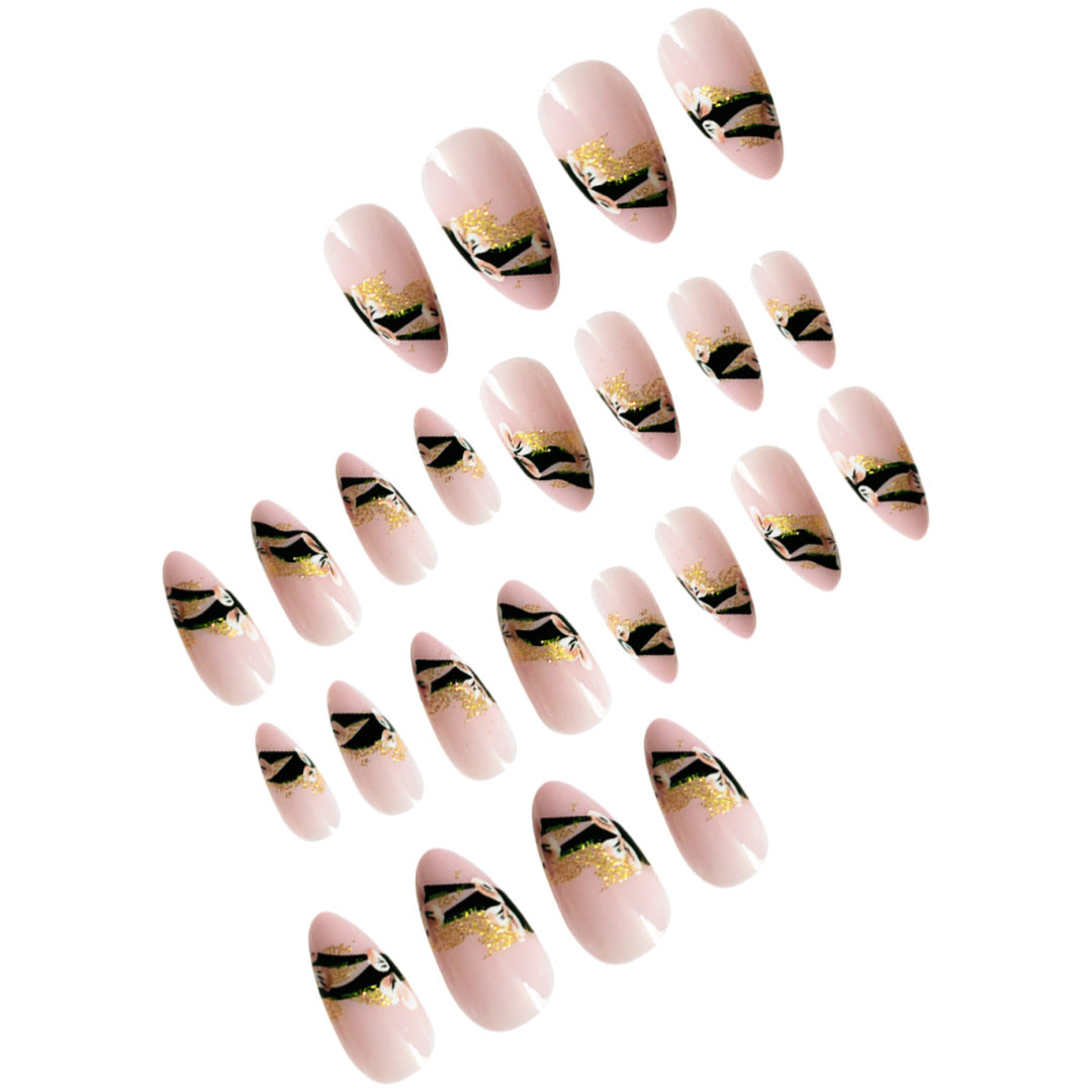 Elegant Floral Tip Press-On Nails Kalsten