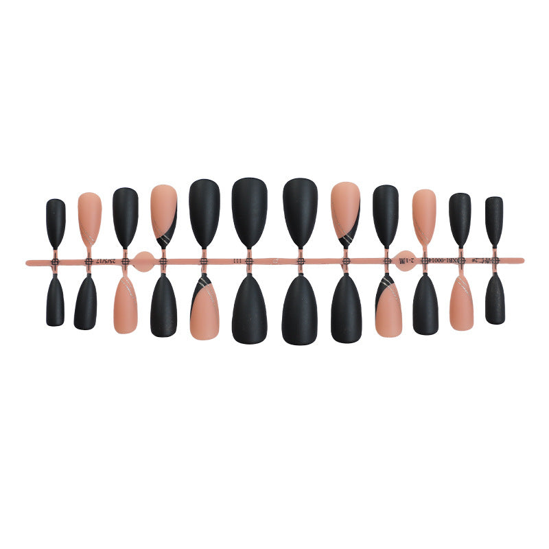 Elegant Press-On Nail Set with Matte and Glossy Finish Kalsten