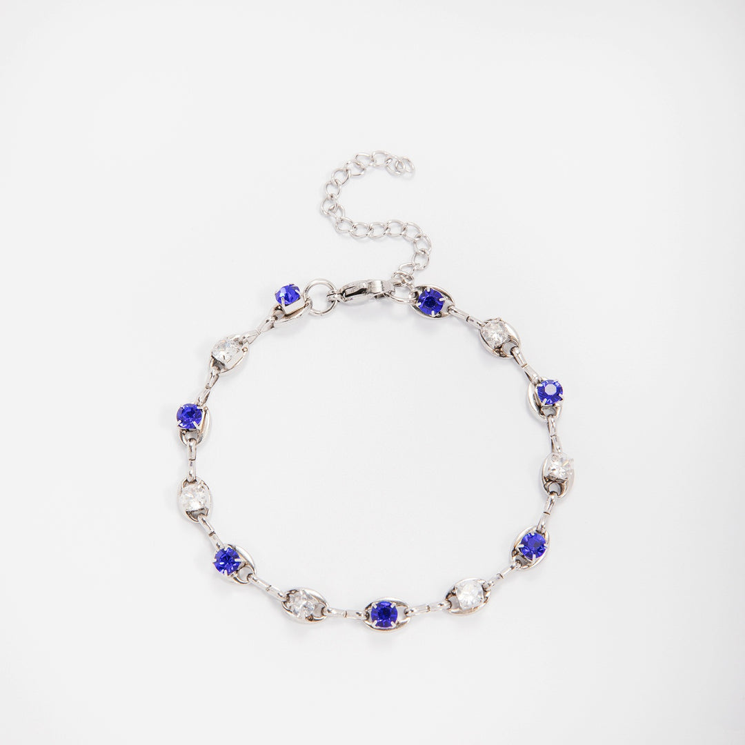Elegant Gemstone Accent Link Bracelet Kalsten