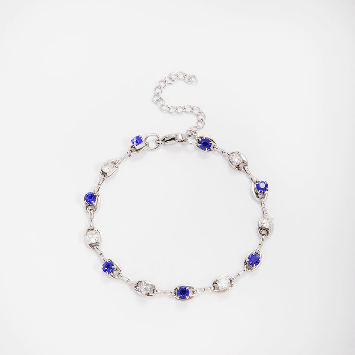 Elegant Gemstone Accent Link Bracelet Kalsten
