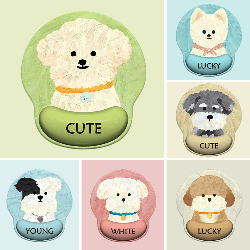 Decorative Dog-Themed Desk Mat