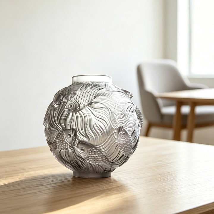 Frosted Decorative Fish Vase