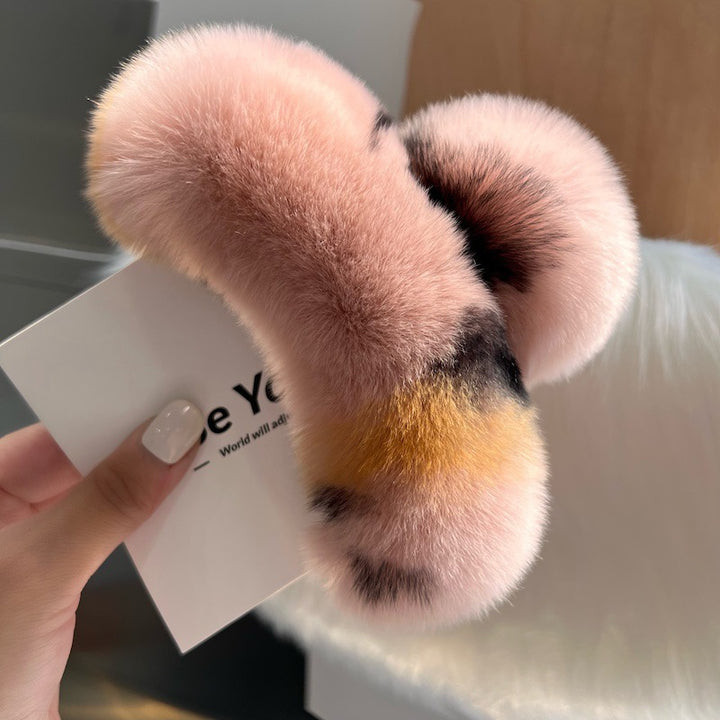 Plush Faux Fur Hair Claw Clip Kalsten