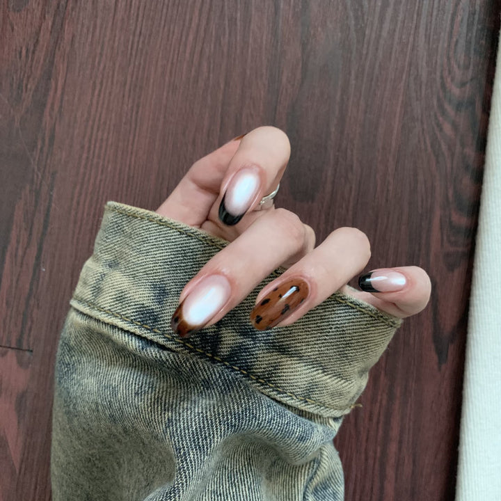 Artistic Ombre Press-On Nails with Creative Patterns Kalsten