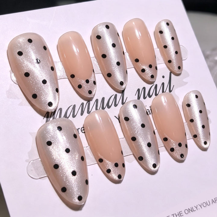 Artistic Polka Dot Press-On Nail Tips Kalsten