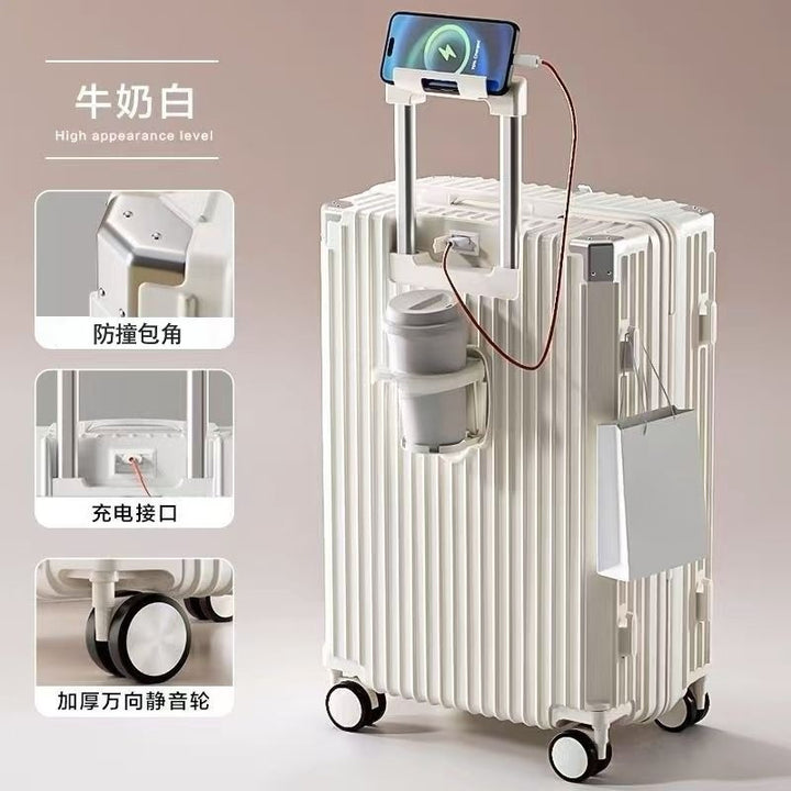 Hard-shell Trolley With Integrated USB Port And Innovative Storage Kalsten